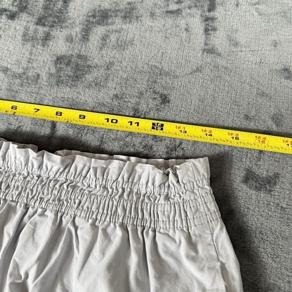 J. Crew Sz 12 Classic 100% Cotton Smocked Waist Mini Skirt With Pockets Gray - Picture 7 of 10